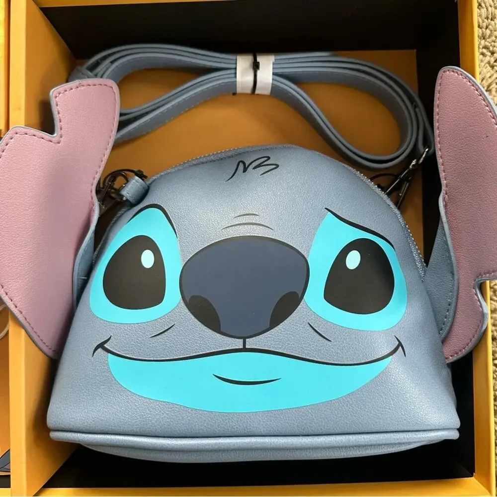 Disney Stitch Blue and Purple Crossbody Set with charms New